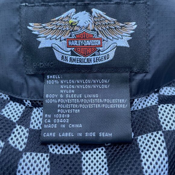 Harley-Davidson Vintage 2005 Women’s Windbreaker w/ Checkered Lining – Size M - Picture 9 of 16